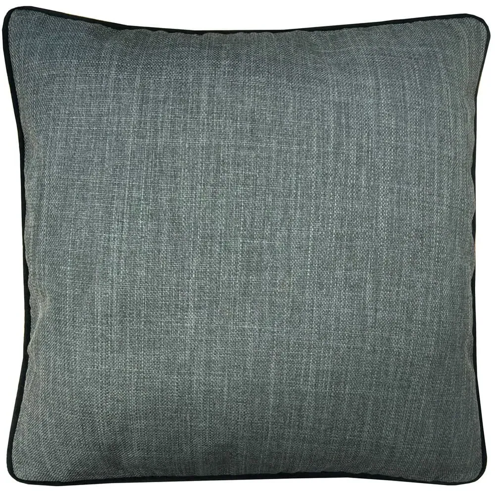 Sloane Faux Linen Cushion - Charcoal