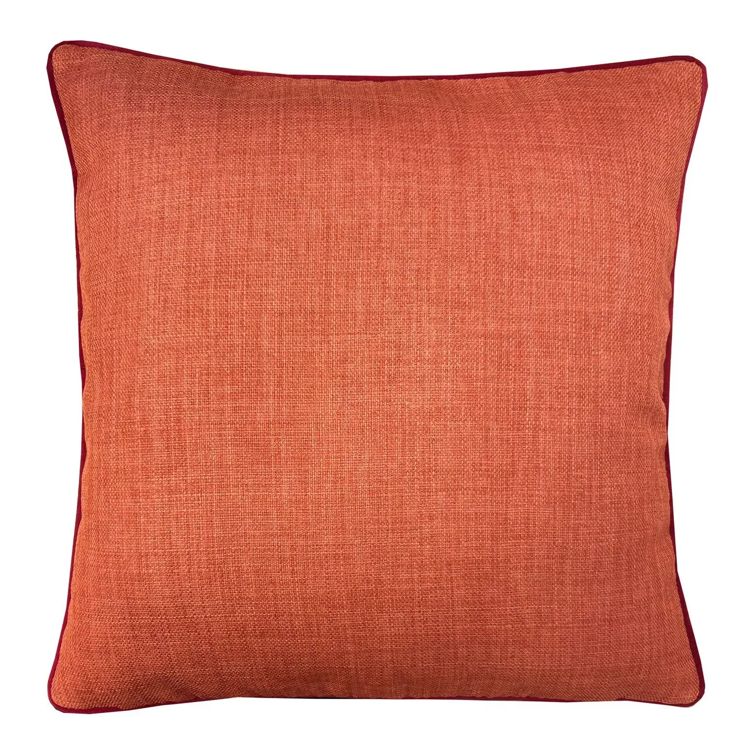 Sloane Faux Linen Cushion - Red