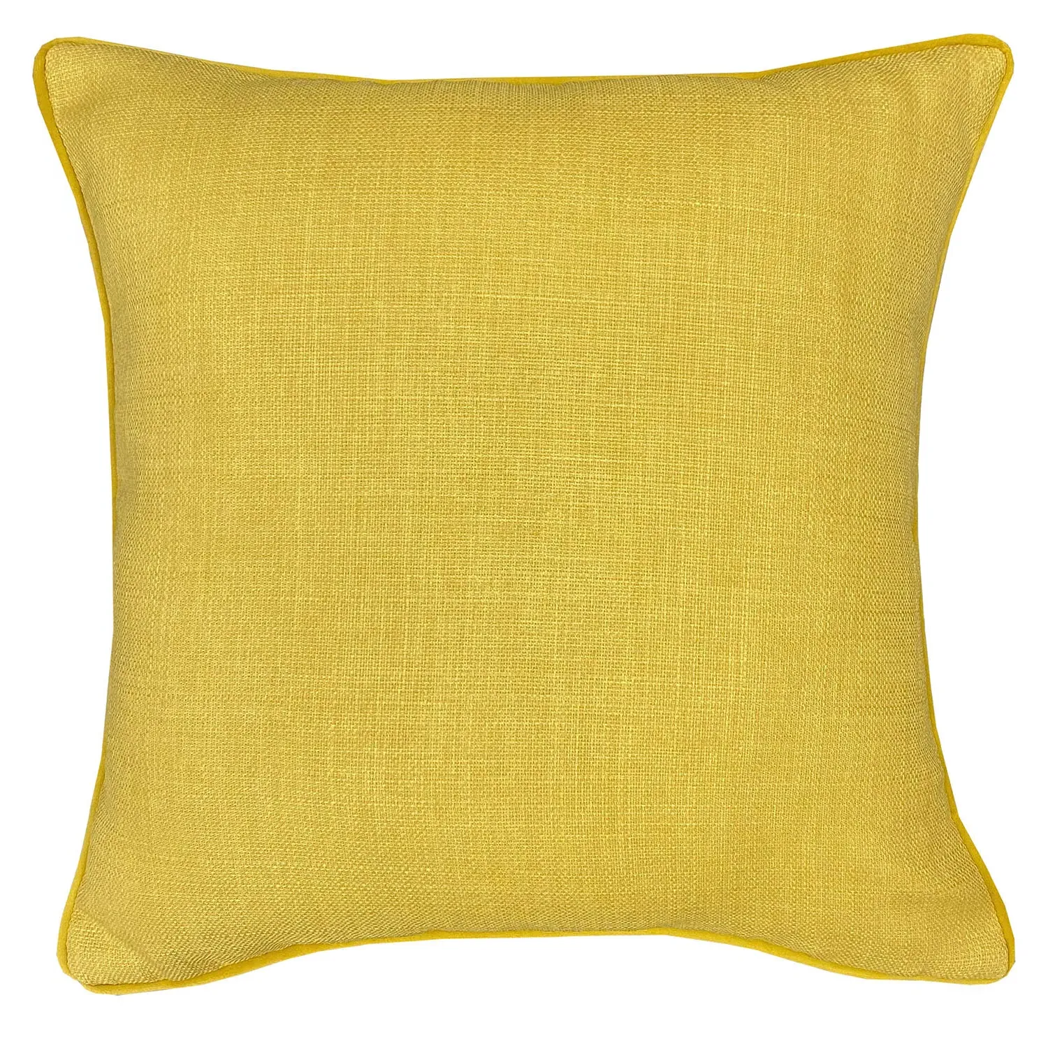 Sloane Faux Linen Cushion - Yellow