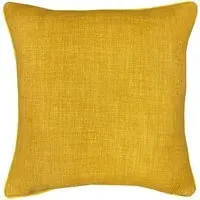 Sloane Faux Linen Cushion - Yellow
