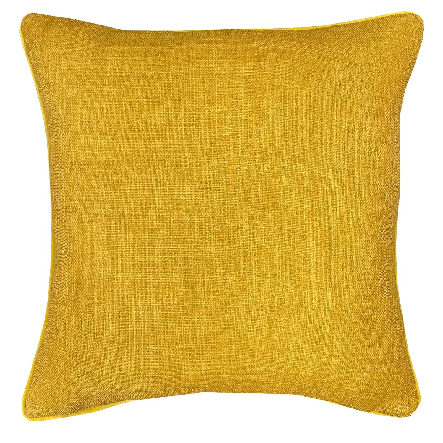Sloane Faux Linen Cushion - Yellow