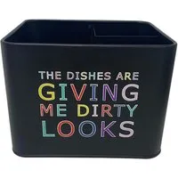 Slogan Sink Tidy - Black