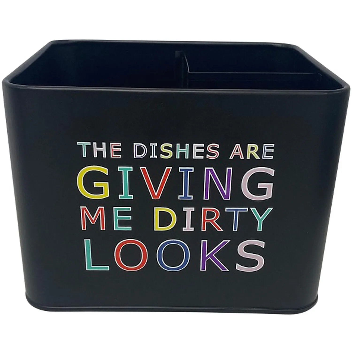 Slogan Sink Tidy - Black image