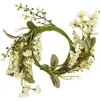 Small Artificial Garland - Green & White