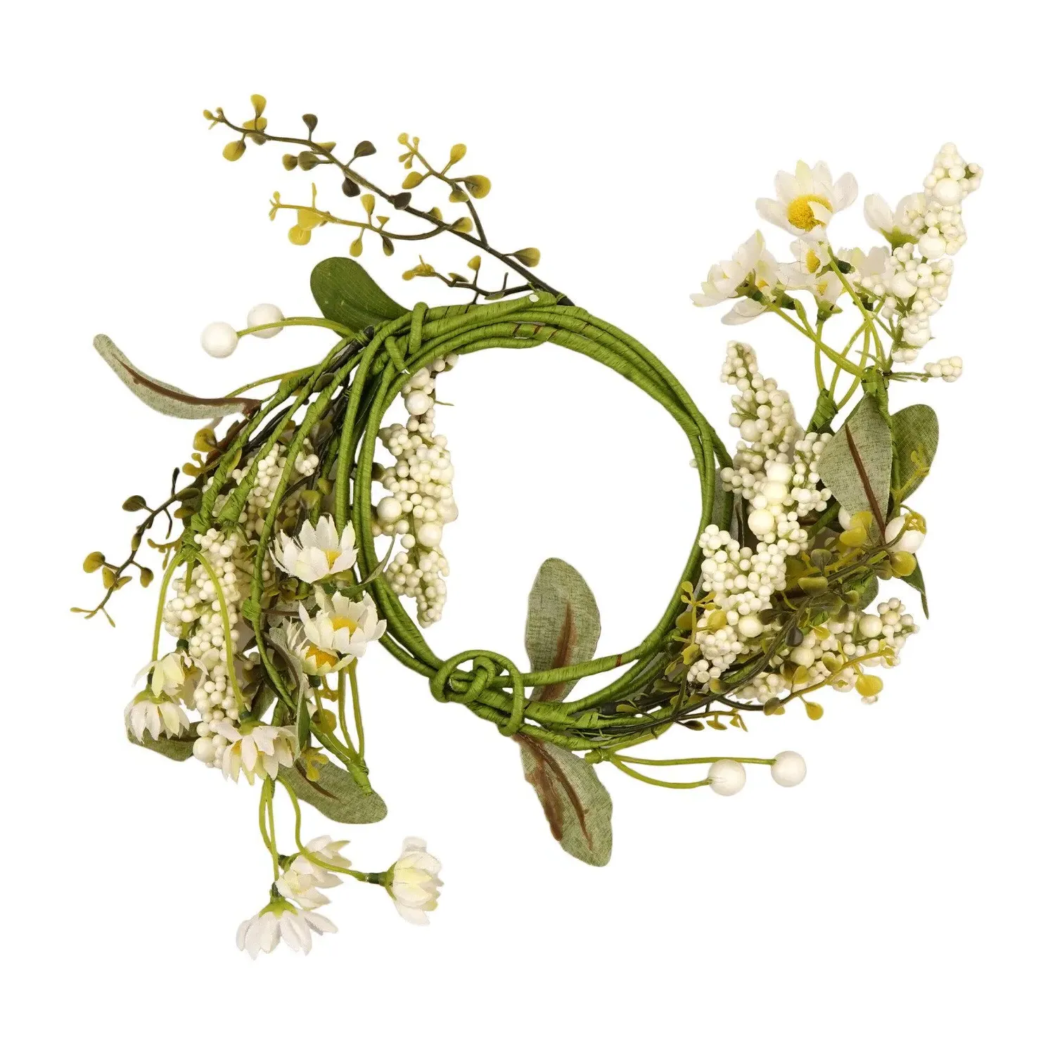 Small Artificial Garland - Green & White image