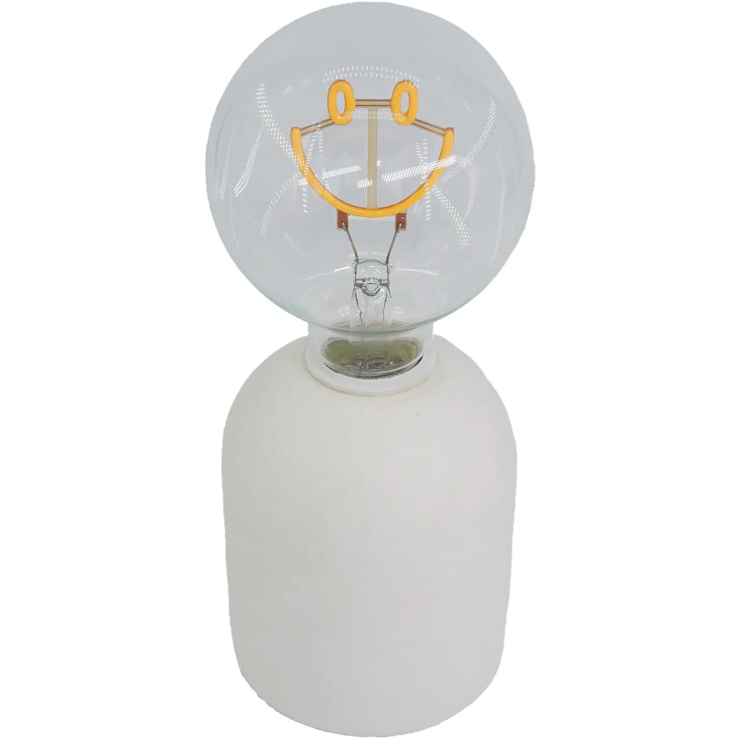 Smiley Neon Bulb Light - White