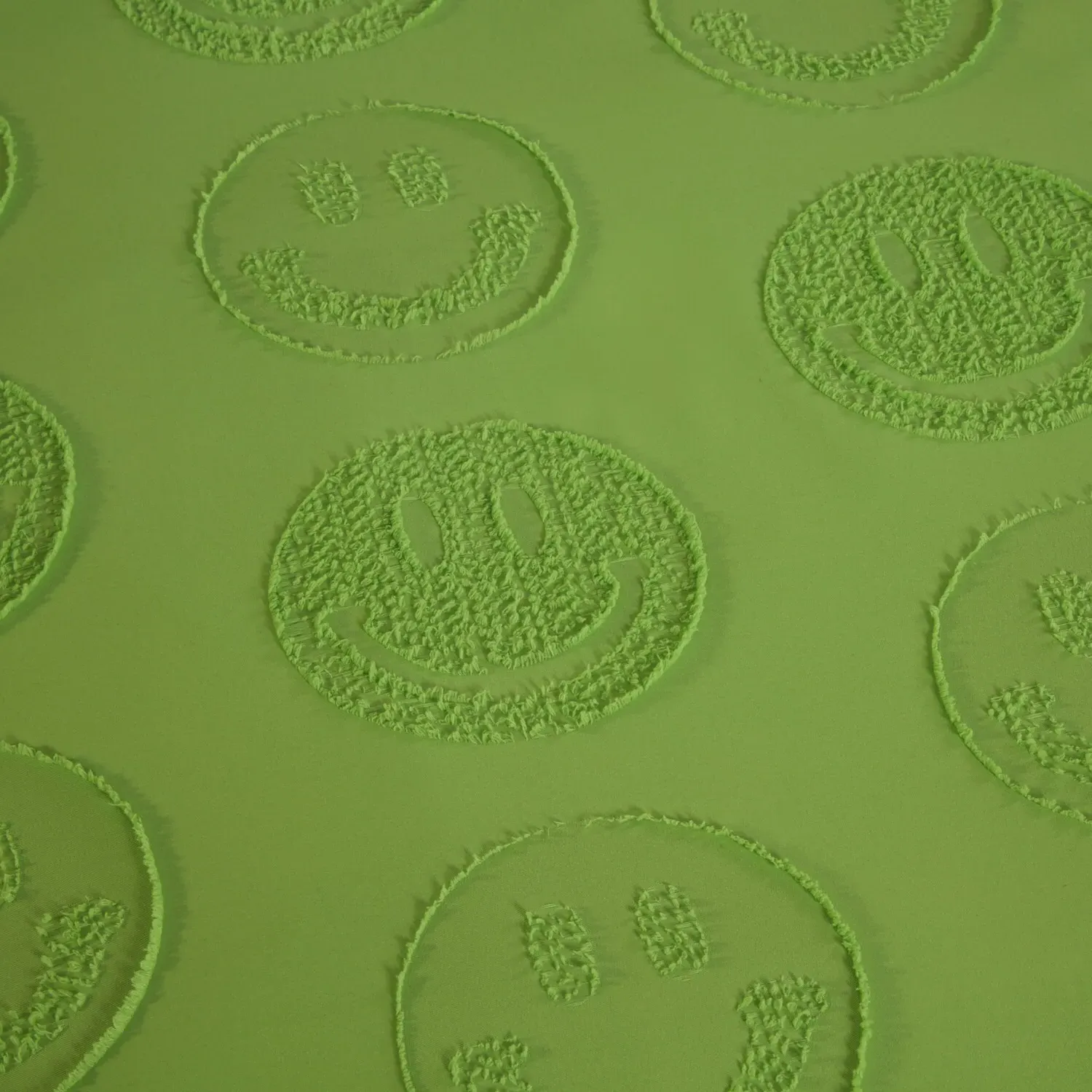 Smilies Embossed Duvet Set - Green