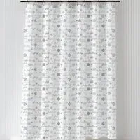 Snowflakes PEVA Shower Curtain - White