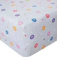 Snowmen Fitted Sheet - Grey