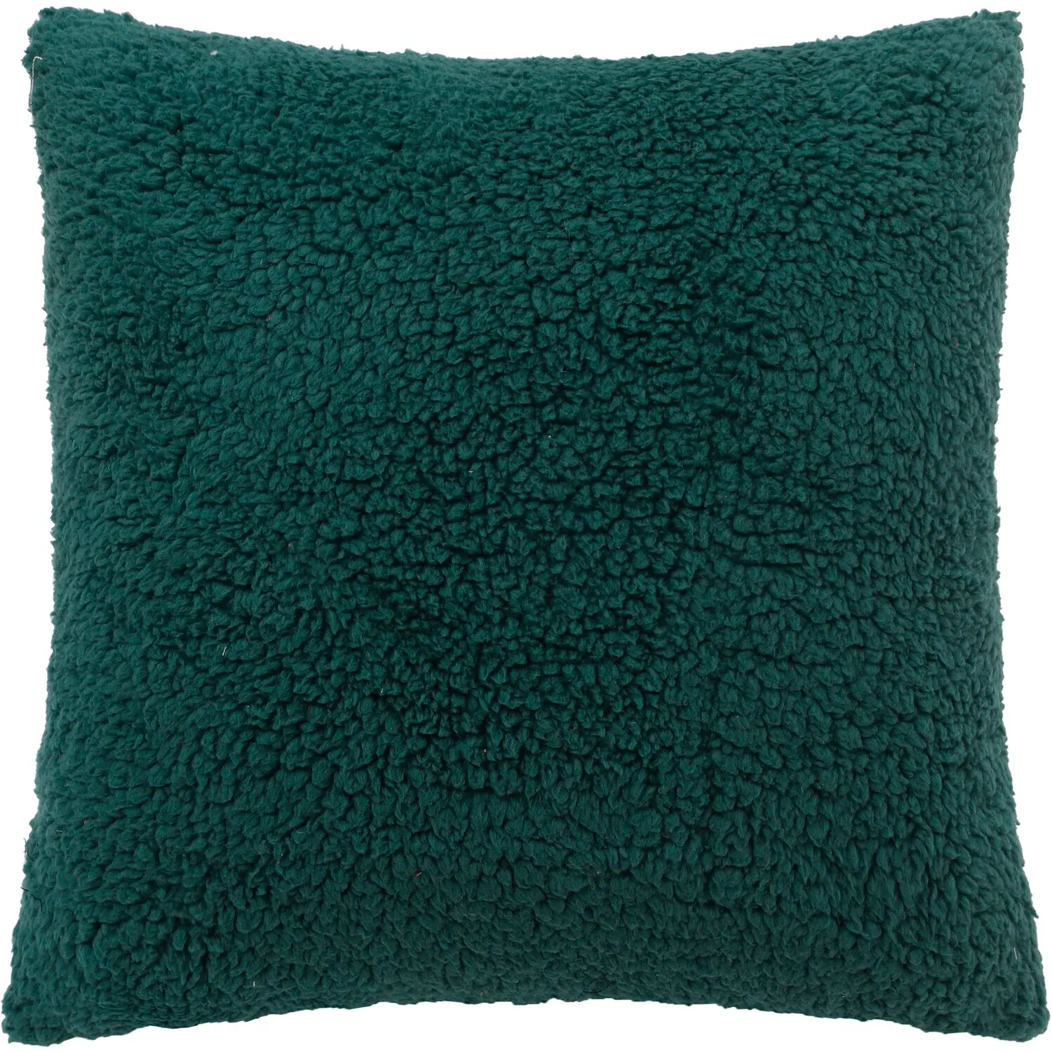 Snowy Forest Sherpa Cushion - Emerald