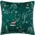 Snowy Forest Sherpa Cushion - Emerald
