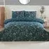 Snowy Forest Super King Duvet Cover Set - Emerald Green, Cotton