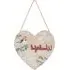 Snowy Robin Heart Plaque - Wood