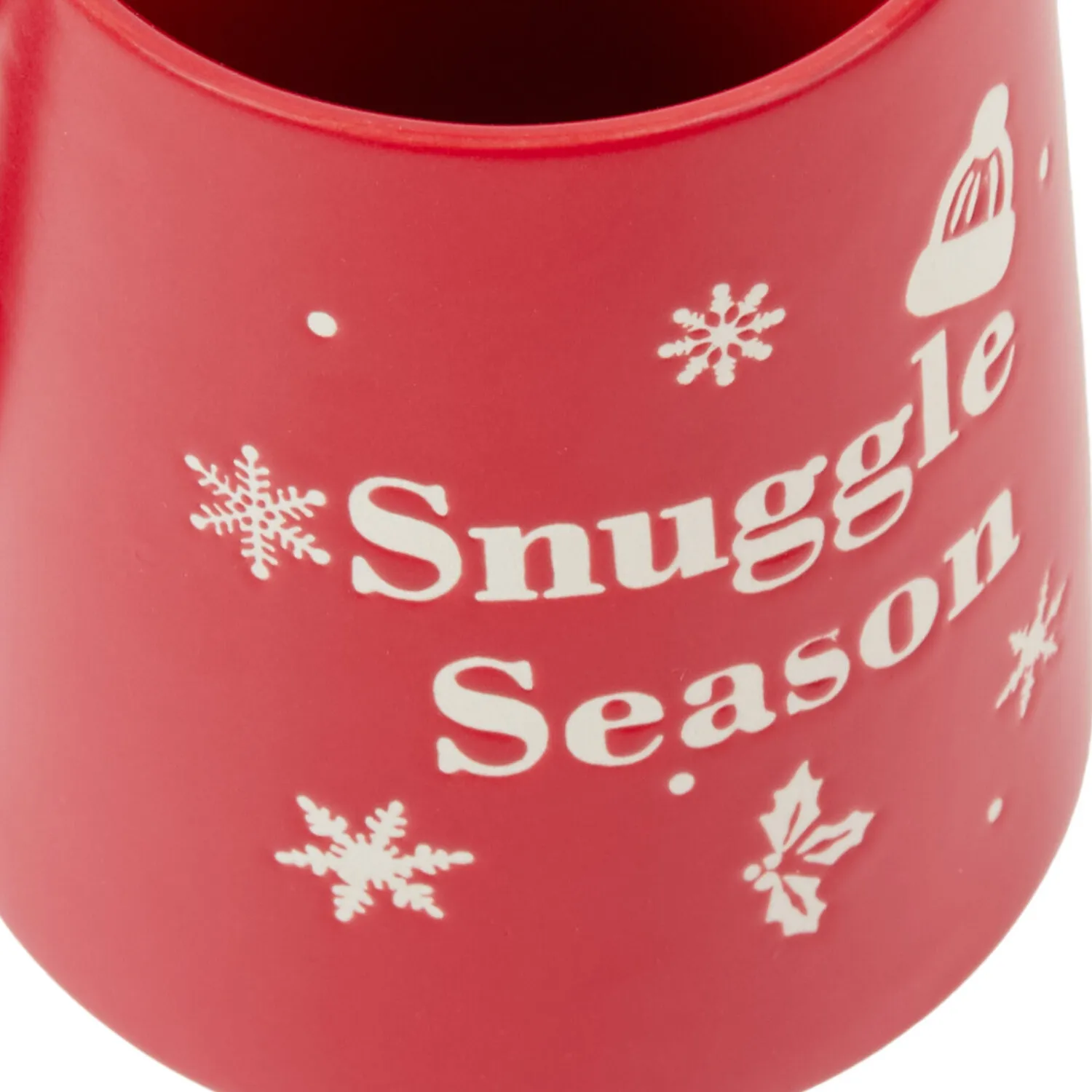 Snuggle Season Embossed Mug - Red