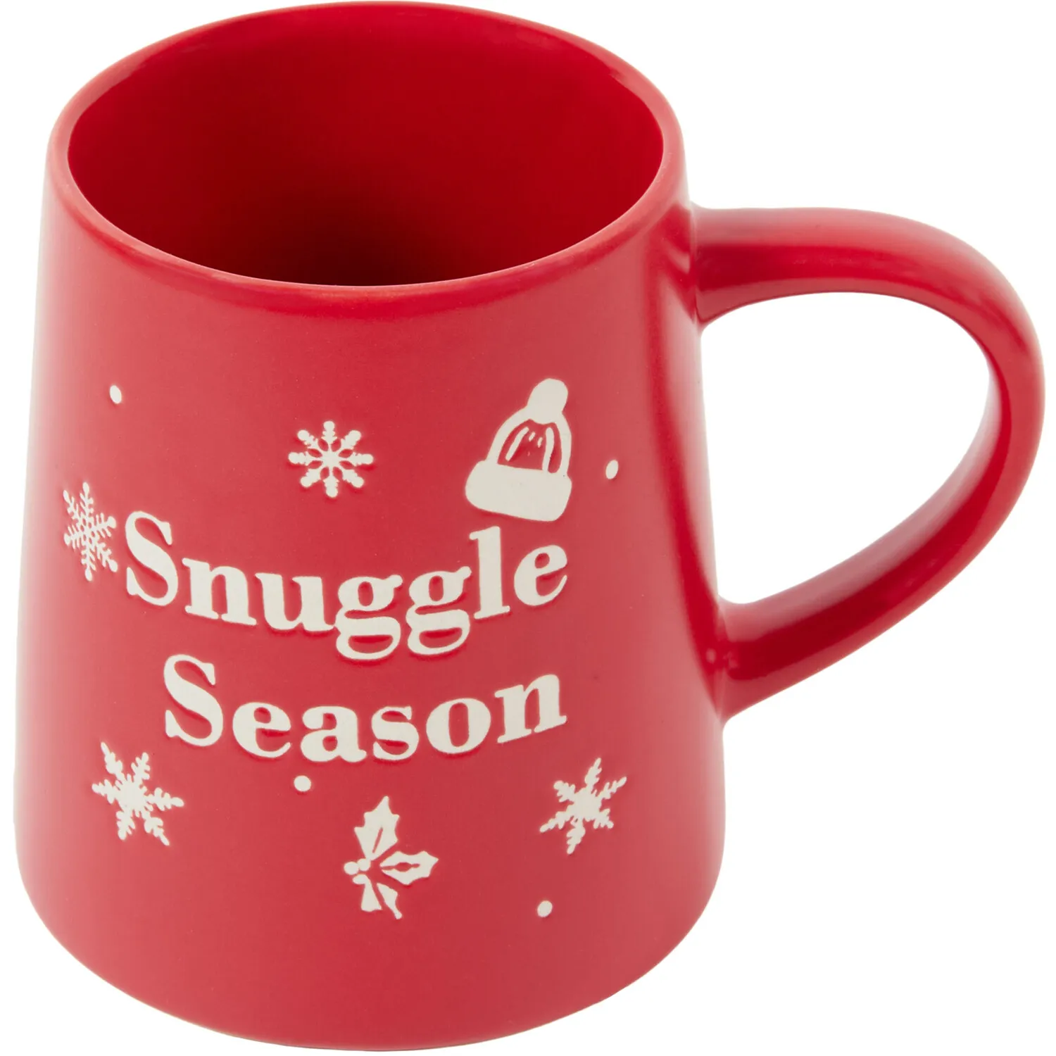 Snuggle Season Embossed Mug - Red