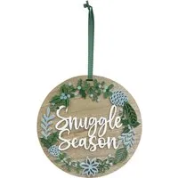 Snuggle Season Wreath Plaque Decoration - Green