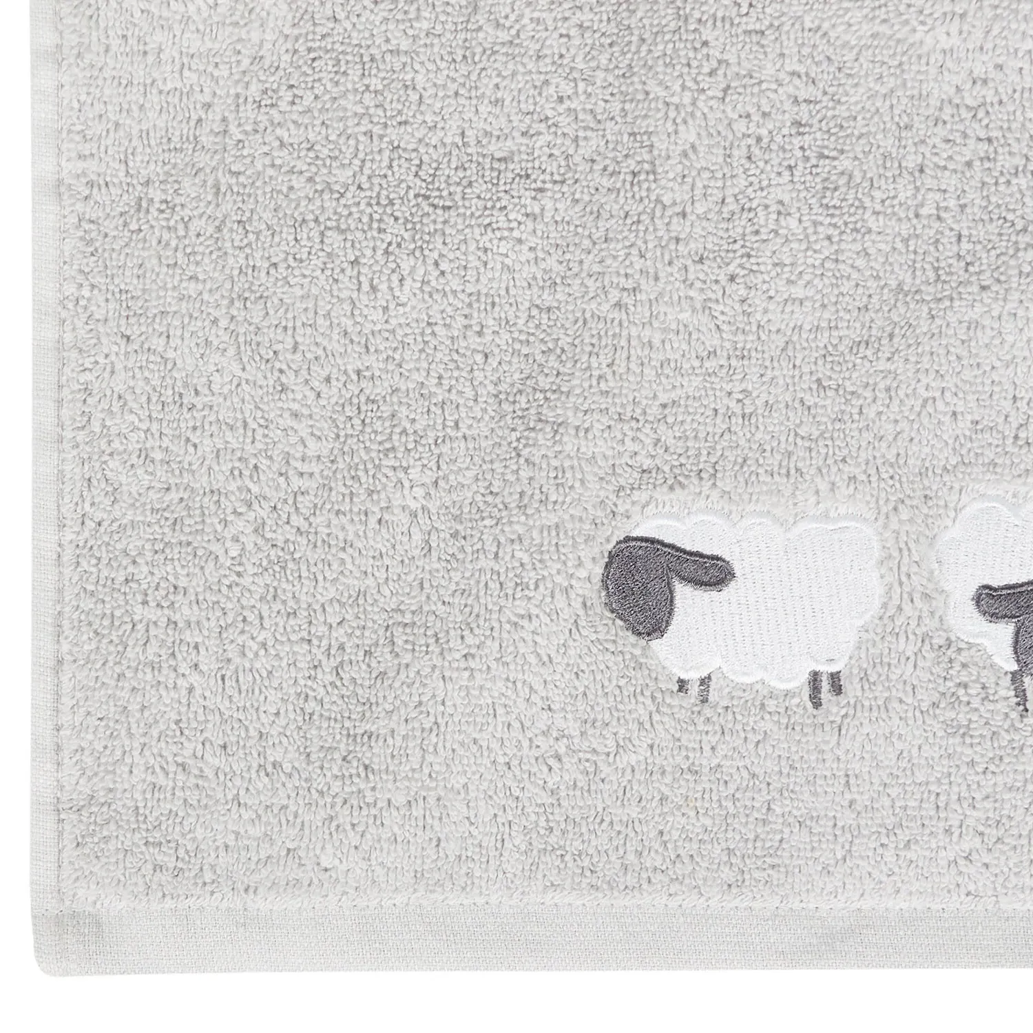 Snuggle Sheep Towel - Grey, Cotton