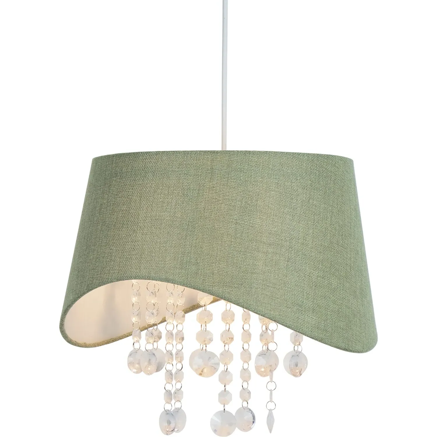 Sofia Droplet Pendant - Green, Acrylic