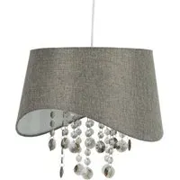 Sofia Droplet Pendant - Grey Smoked, Acrylic