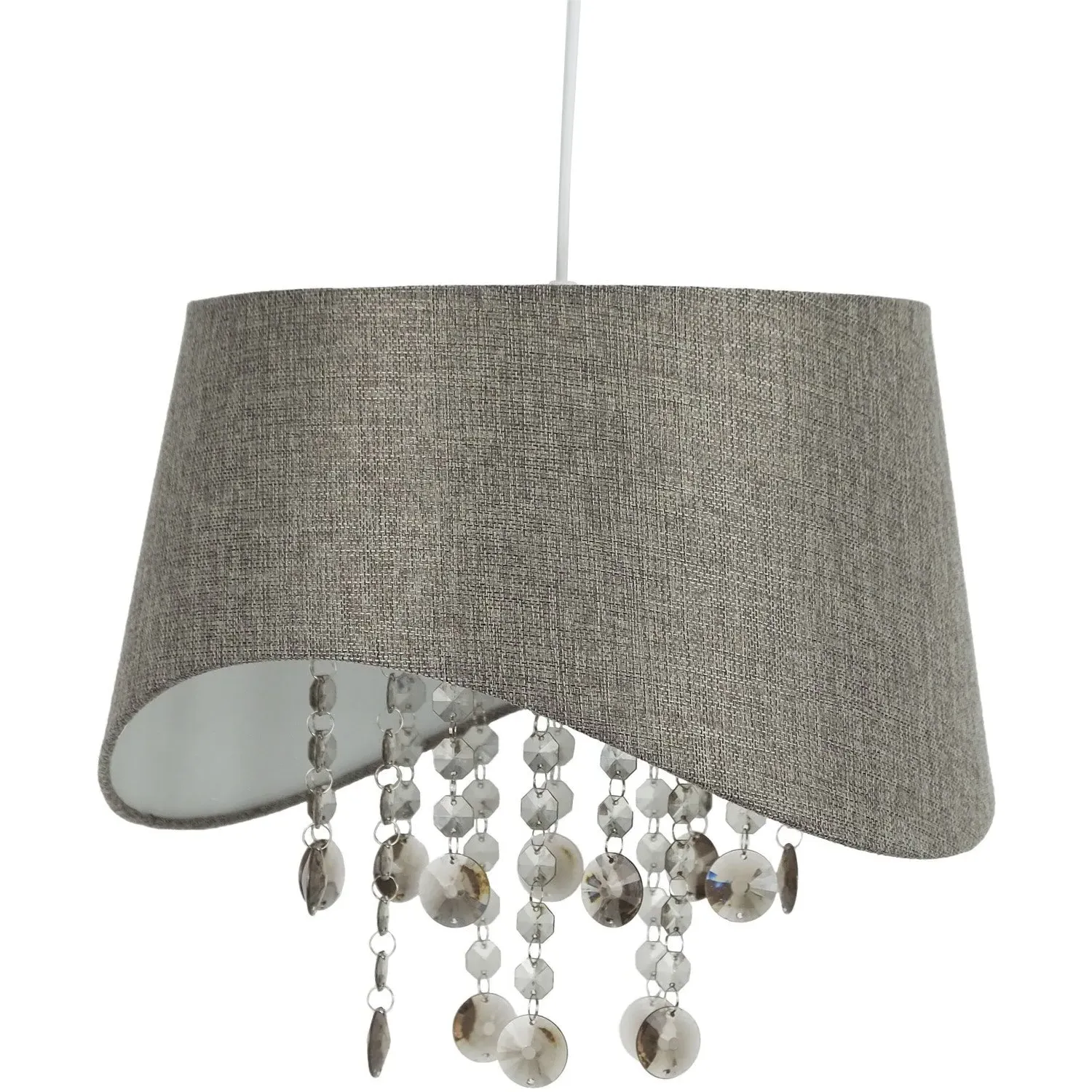 Sofia Droplet Pendant - Grey Smoked, Acrylic