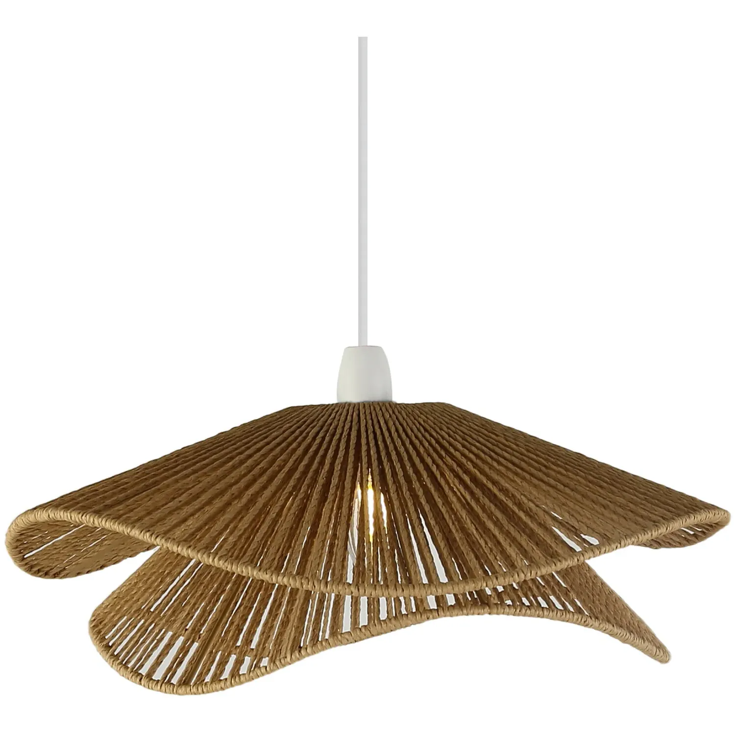 Sofia Flower Pendant - Natural, Rattan