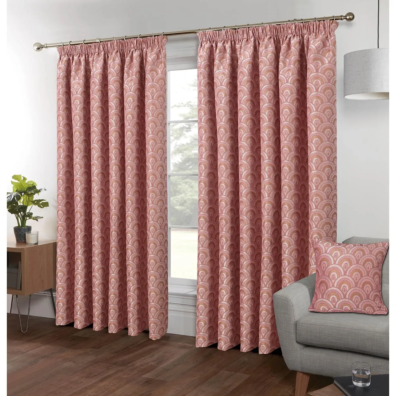 Sofia Taped Curtain - Blush