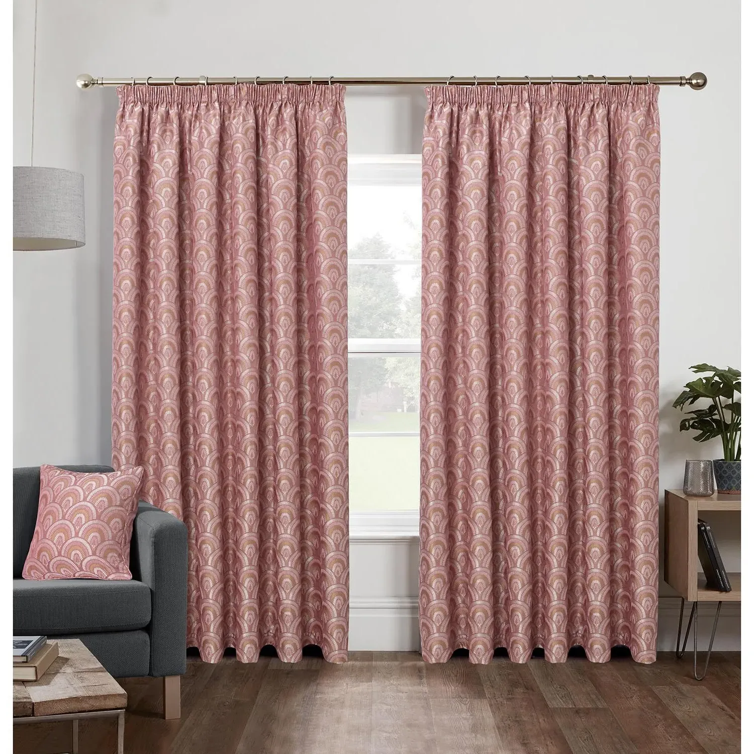 Sofia Taped Curtain - Blush image