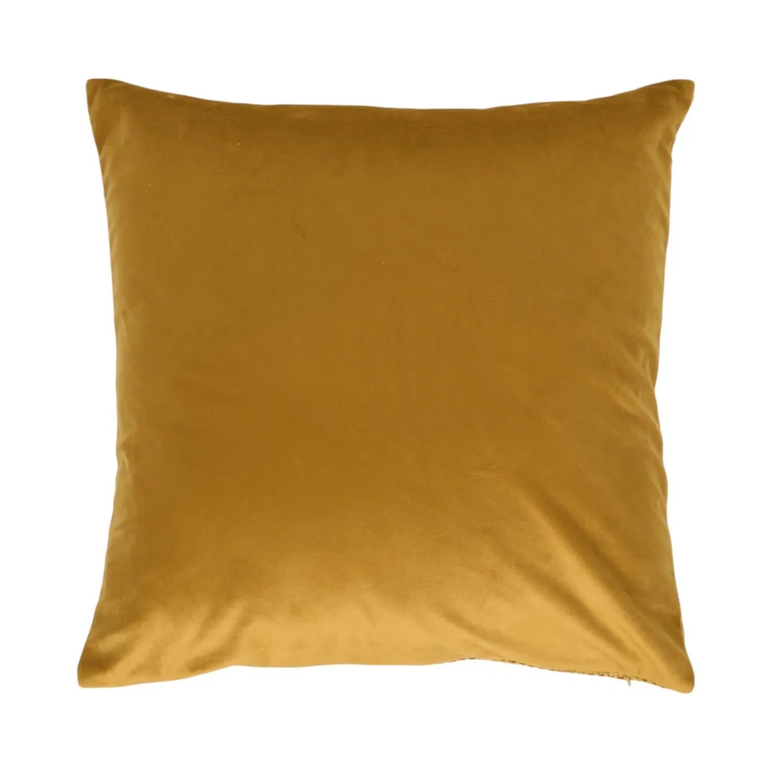 Soft Chenille Boucle Cushion - Ochre