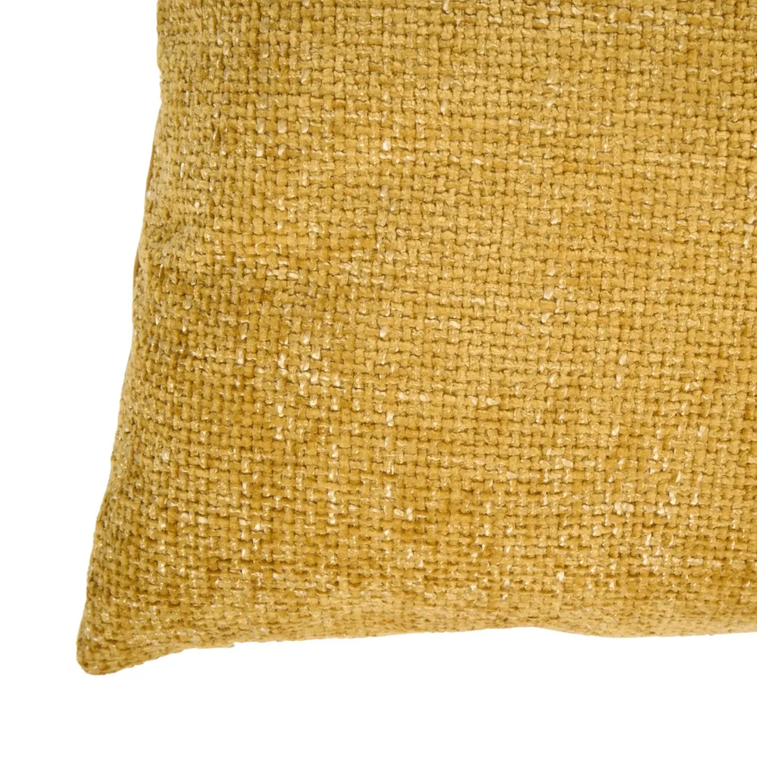 Soft Chenille Boucle Cushion - Ochre