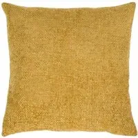 Soft Chenille Boucle Cushion - Ochre