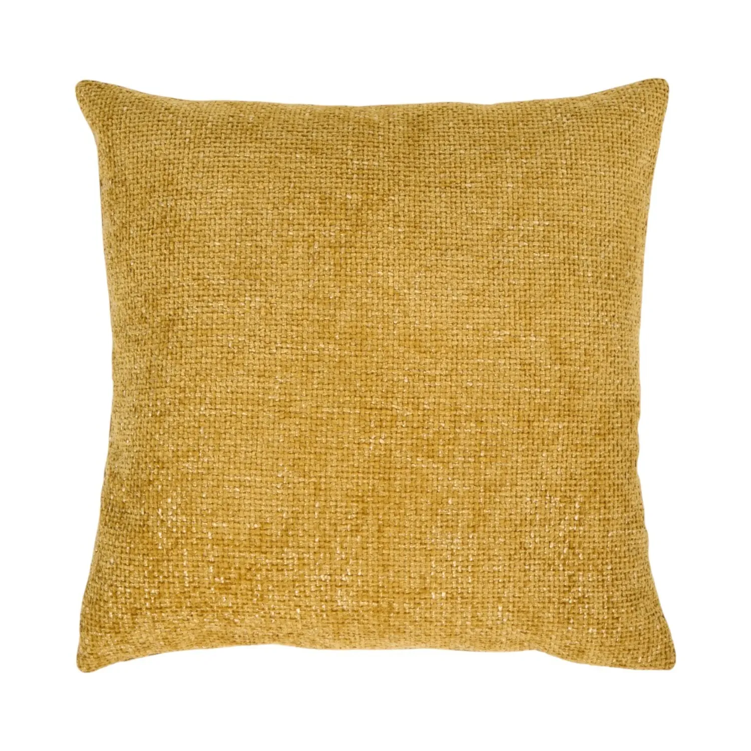 Soft Chenille Boucle Cushion - Ochre