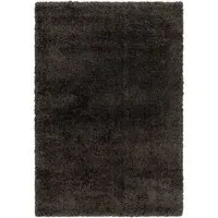 Soft Palma 80cm Round Rug - Black
