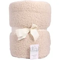 Soft Teddy Fleece Throw - Natural