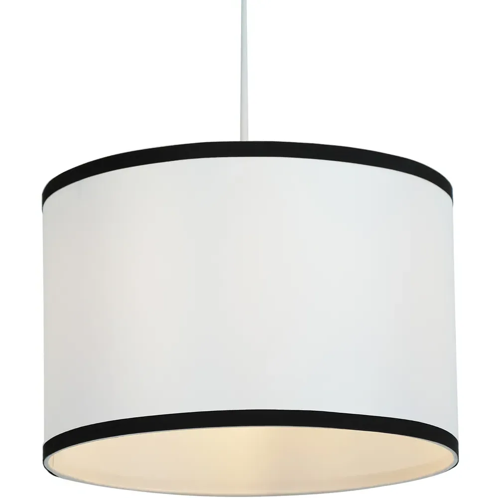 Soho Light Shade with Trim - White