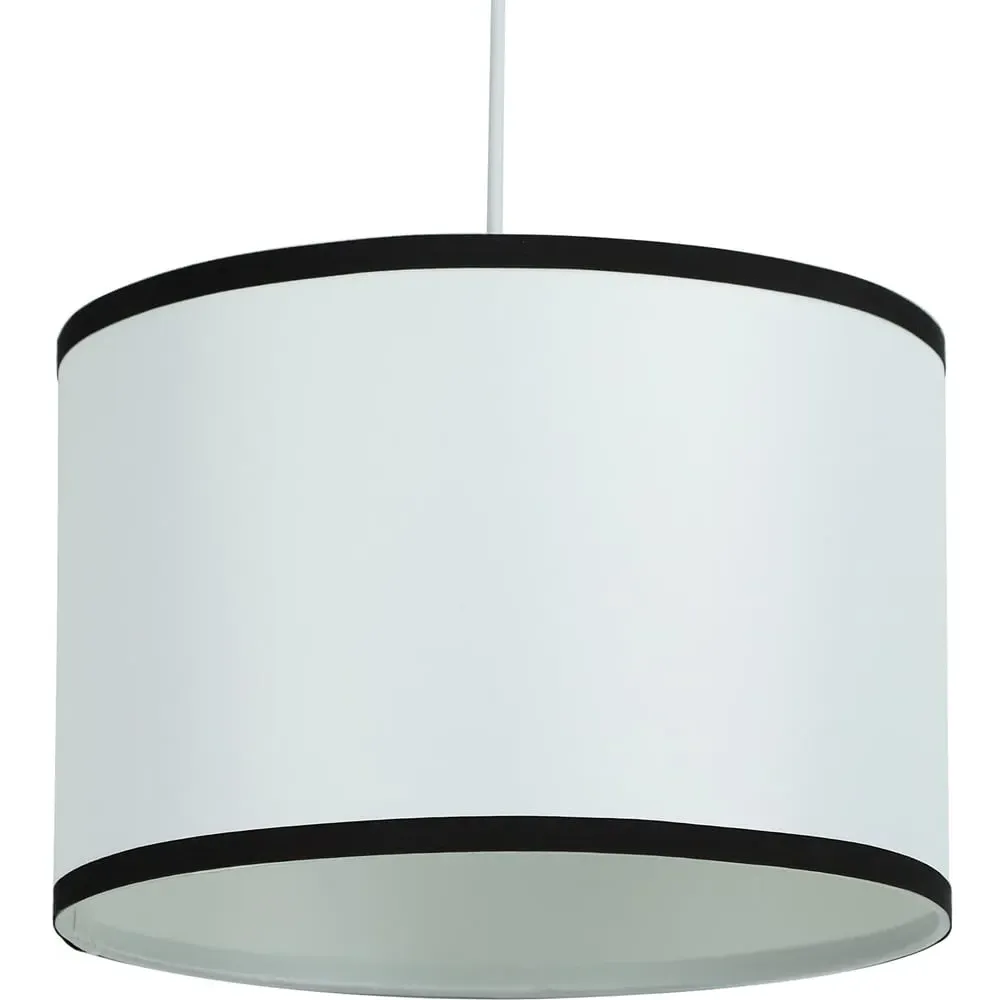 Soho Light Shade with Trim - White image