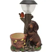 Solar Dachshund Welcome Wall Light