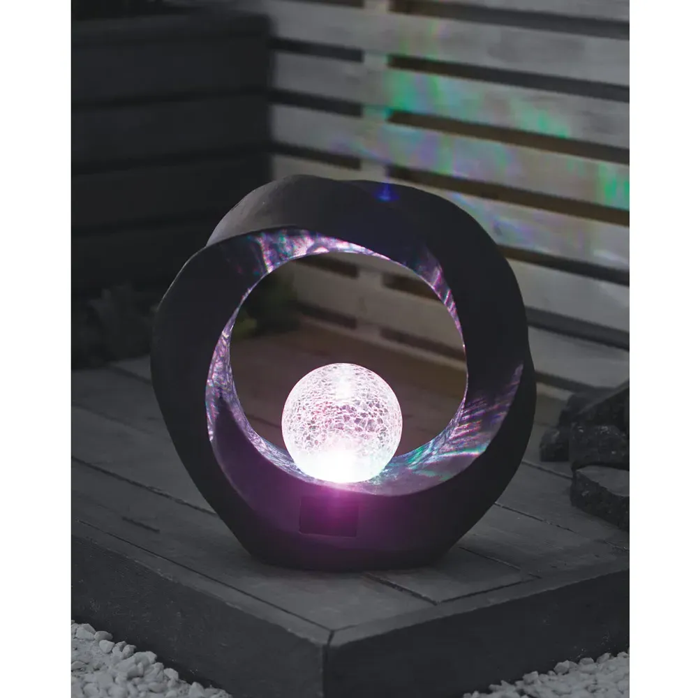 Solar Wembury Light Statue - Grey