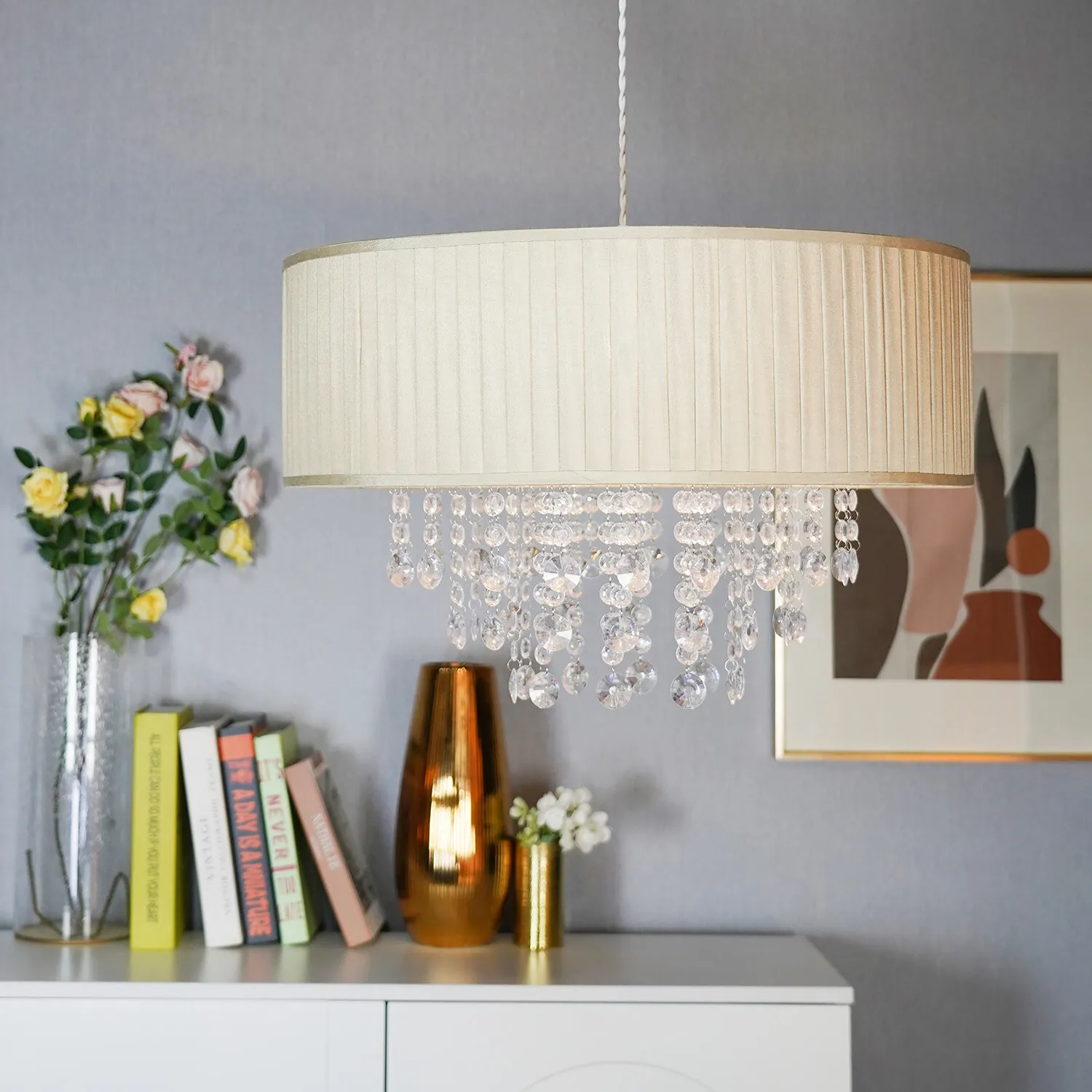 Sophia XL Jewel Droplet Shade - Neutral