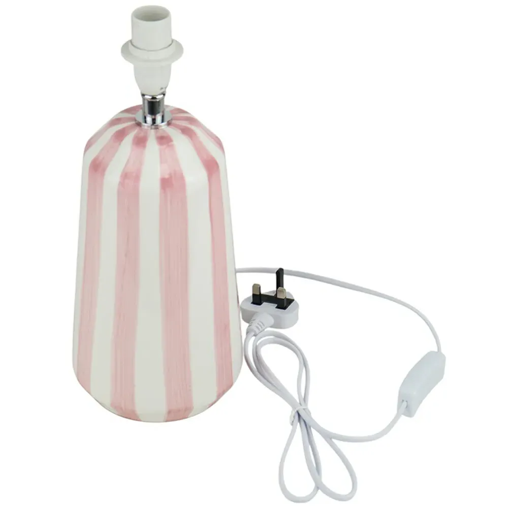 Sophie Stripe Table Lamp - Pink