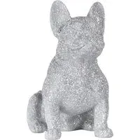 Sparkly Bulldog Ornament - Silver