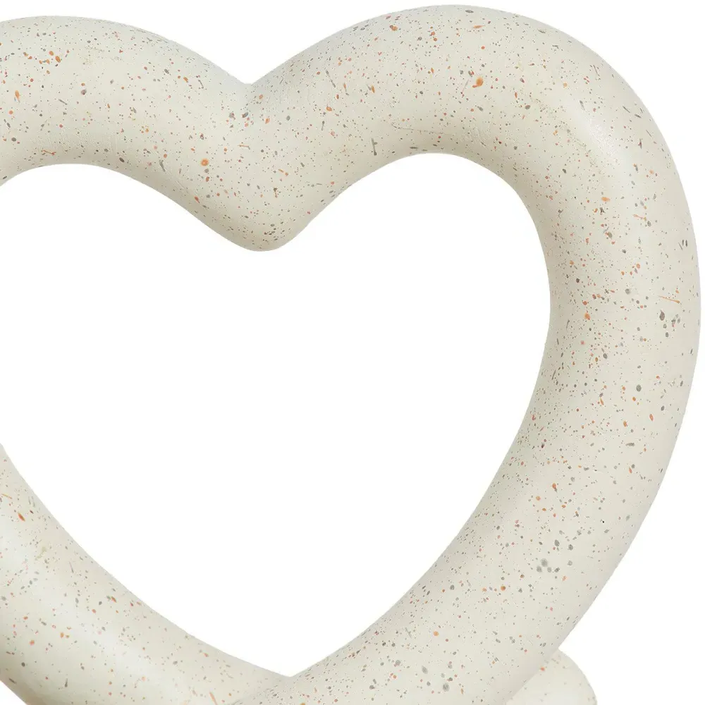 Speckle Heart Ornament - White