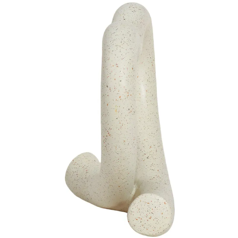 Speckle Heart Ornament - White