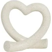 Speckle Heart Ornament - White