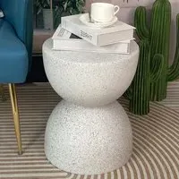 Speckled Side Table - White