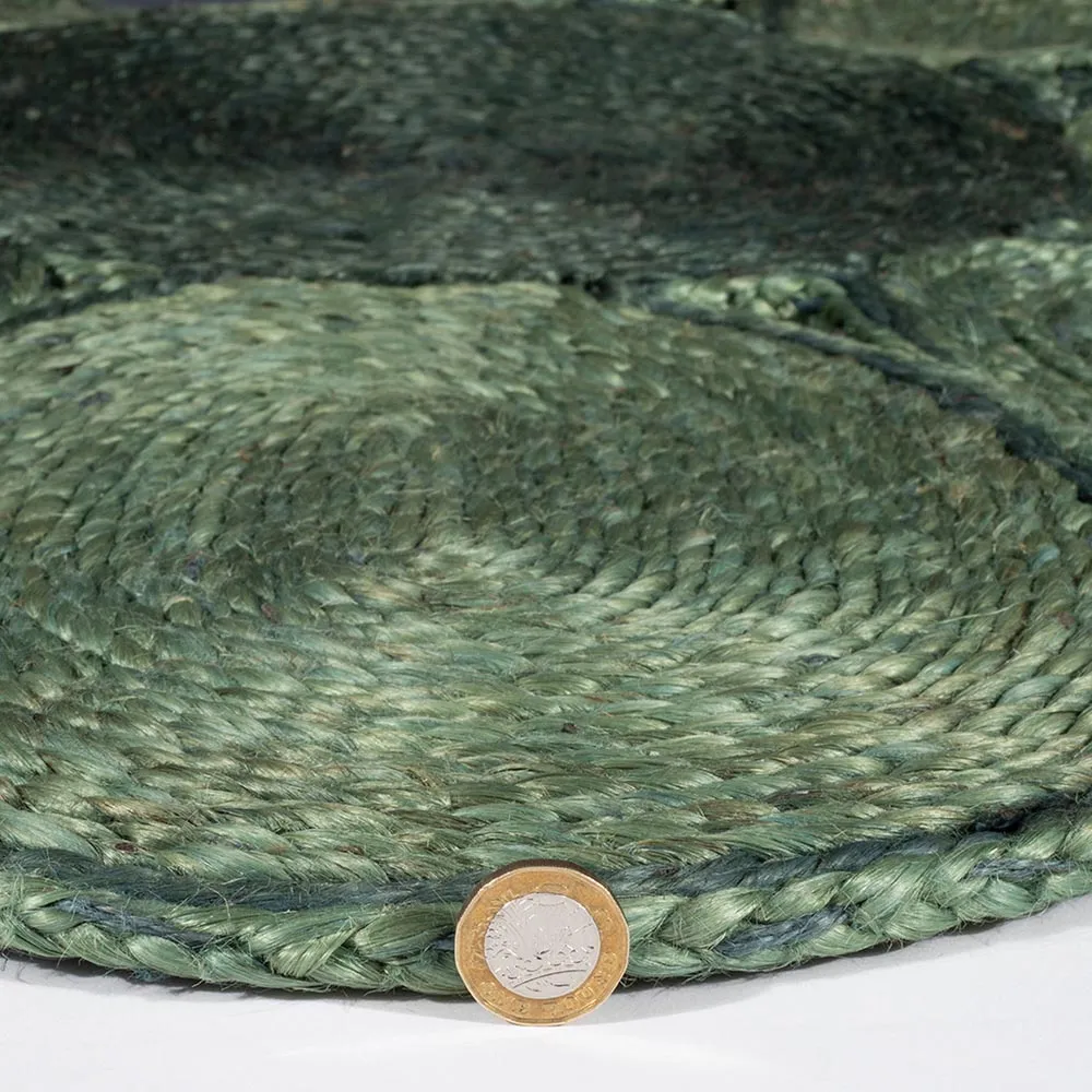 Spinningfields Square Jute Rug - Green