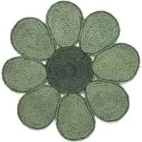 Spinningfields Square Jute Rug - Green