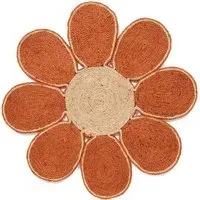 Spinningfields Square Jute Rug - Orange