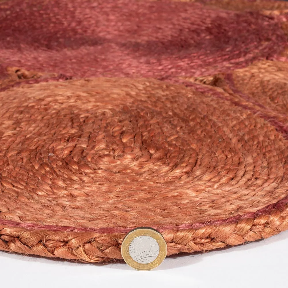 Spinningfields Square Jute Rug - Pink