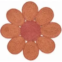 Spinningfields Square Jute Rug - Pink