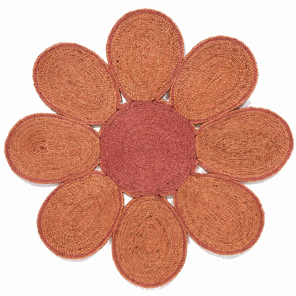 Spinningfields Square Jute Rug - Pink